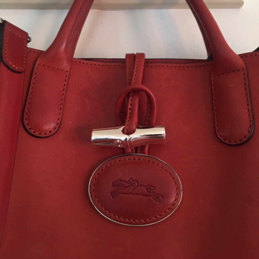 Longchamp Heritage Roseau Large Rust Leather Tote - Picture 5 of 8